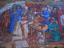 Detalle del mural de Juan O' Gorman