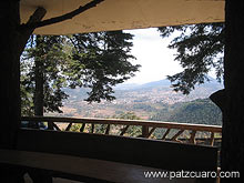 Vista desde el interior del quiosco