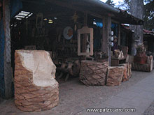 Muebles de tronco de palmera
